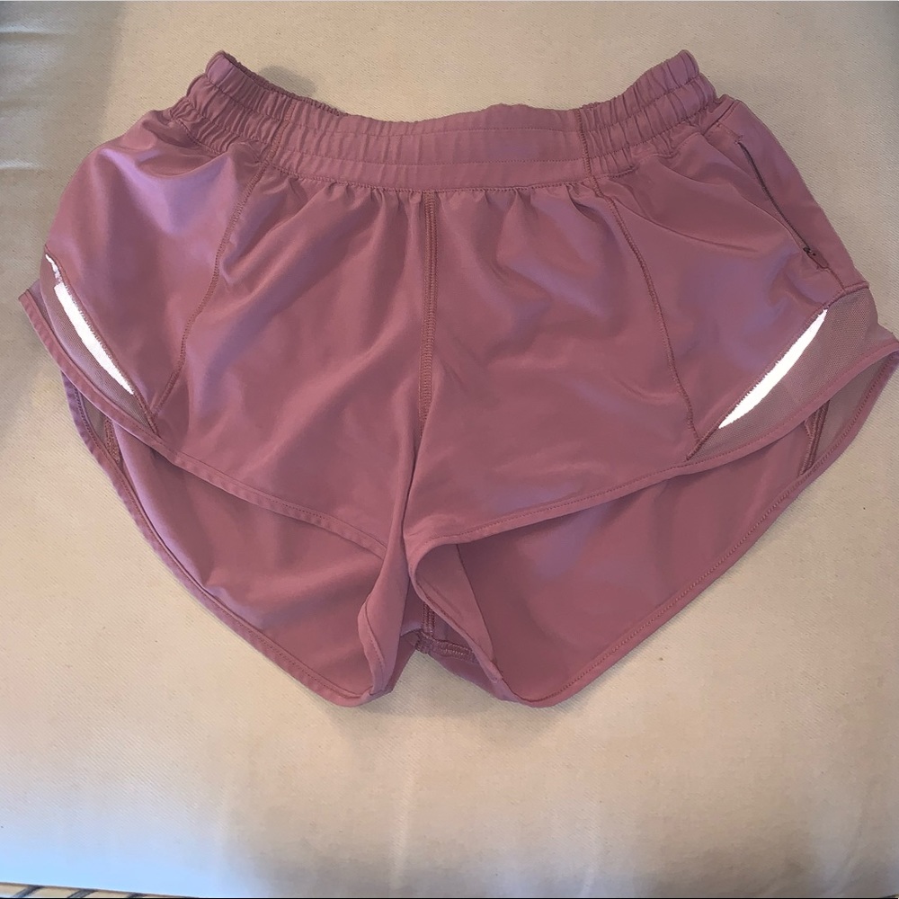 Pink Lululemon Hotty Hot shorts